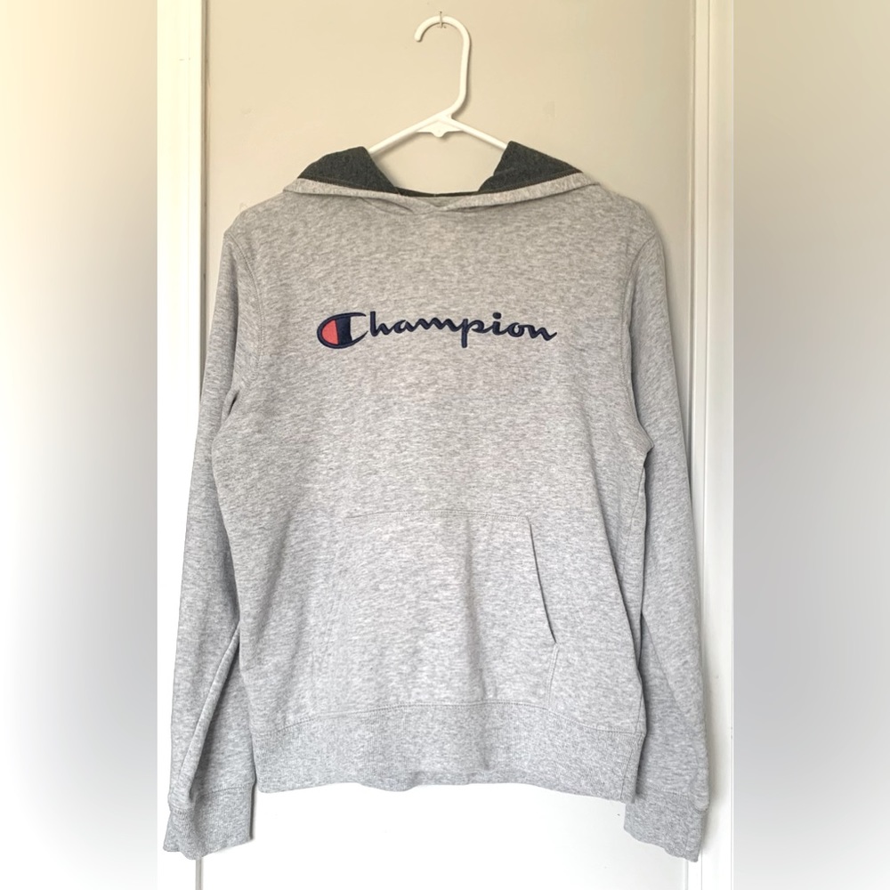 Champion youth xl grey pullover hoodie